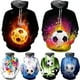 thumbnail image 2 of Sudadera con capucha con estampado 3D de fútbol para hombre, sudaderas holgadas informales a la moda para niños, sudaderas con capucha con patrón de fútbol genial, ropa de calle, 2 of 4