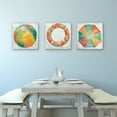 thumbnail image 2 of Masterpiece Art Gallery Circular Summer Beach Ball, Ring Buoy, and Umbrella by Studio Arts Canvas Art Print Set of 3 (12" x 12"), 2 of 4