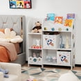 thumbnail image 2 of Infans Kids Toy and Book Organizer Children Wooden Storage Cabinet w/ Storage Bins, 2 of 7