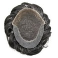 thumbnail image 3 of Mens Hairpiece Lyrical Hair Toupee for Men French Lace with PU Men's Toupee Black Brown Blonde Gray 6X8 #1B30, 3 of 6
