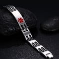 thumbnail image 3 of FenFang Free Engrave Adjustable Medical Bracelets Mens Emergency ID Bracelets for Women Stainless Steel Medical Alert Bracelets (Adjustable Medical Bracelets), 3 of 7