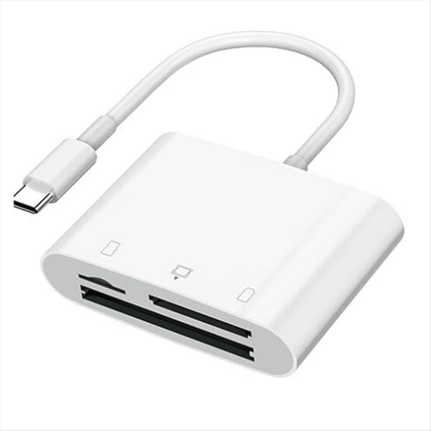 Lector de Tarjetas SD para Teléfono, Portátil y para . Lector con Ranuras para Tarjetas SD/TF. Visor de Cámara Digital. Conectar y Usar.