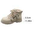 thumbnail image 4 of RuiJiao Gift Women's High-Top Fleece Lined Boots, Trendy Thick Heel Workwear Short Boots, 4 of 9