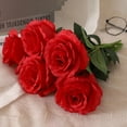 thumbnail image 4 of Artificial Flower Realistic Looking Bent Freely Faux Silk Flower Simulation Rose Bouquet Flower Decor for Home, 4 of 7