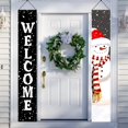 thumbnail image 5 of Christmas Door Decoration, Christmas Flag Banner, Family Wall Hanging Indoor and Outdoor Christmas Party Festival Decor, Polyester Fabric with Red Rope for Easy Installation, 5 of 7