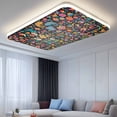 thumbnail image 2 of Colorful Cartoon Magnetic Fluorescent Light Covers for Ceiling Lights 2x4Ft, Funny Flowers Guitar Animals Ethnic Art Office Classroom Kitchen Drop Ceiling Light Covers Filters Shade Panel 1 Pack, 2 of 9