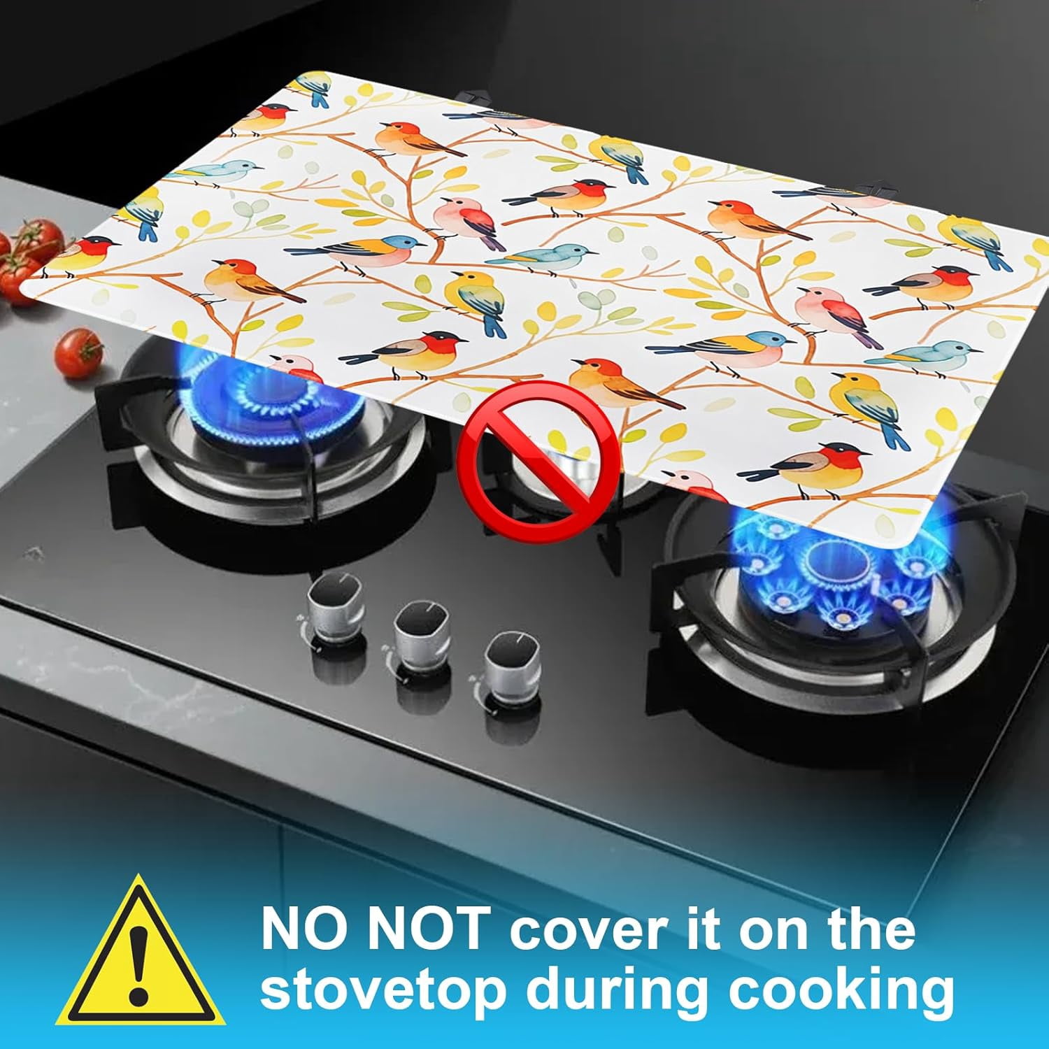 Stove Top Covers for Electric Stove, Glass Cooktop Protector Heat Resistant Stovetop Mat for Kitchen Decor 28 x 20 Inch