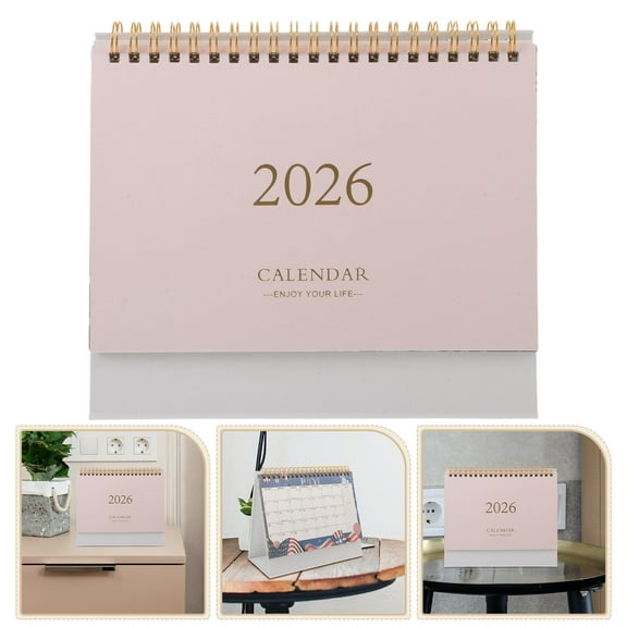 OULII 2026 Compact Desktop Calendar - Daily Planner for Home, Office, School Scheduling and Time Management