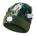 thumbnail image 5 of Morttic LED Knit Hat with Light, Rechargeable Headlamp Cap, Adults Women Men Vintage Winter Warm Hats, Outdoor Camping Cap with Light, Green, 5 of 7