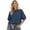 Navy, variant on Unir Women's Raglan Puff Half Sleeve Crewneck Sweatshirt Oversized Cotton Feel Spring Casual Layering Top 1PC S-XXXL Plus Size Friendly