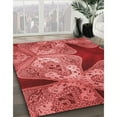 thumbnail image 2 of Ahgly Company Indoor Square Patterned Love Red Area Rugs, 5' Square, 2 of 6