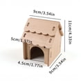 thumbnail image 2 of Pet Cages Hamster House, Wooden Hamster House Hideout, Small Animal Sleeping Hut with Cozy Snow Roof Design, Natural/Wood/Hideaway, Cage Accessories for Dwarf Hamsters, Gerbils & Mice C, 2 of 4