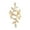 Golden, variant on Grandest Birch 1Pc Women Punk Charm Leaf Shape Rhinestone Ear Cuff Clip Earring Jewelry for Party Shopping Rhinestone,Alloy Gold