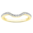 thumbnail image 2 of Dazzlingrock Collection 0.15 Carat (ctw) 14K Round White Diamond Anniversary Ring Wedding Guard Band, Yellow Gold, Size 5, 2 of 4