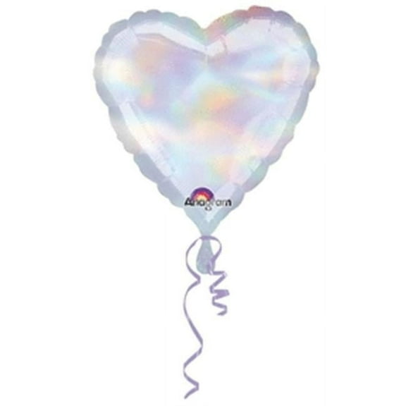 Anagram 56486 18 in. Iridescent Heart Balloon