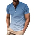 thumbnail image 2 of Njoeus White T Shirts For Men Mens Summer Shirts Mens Gradient Golf Shirt Short Sleeve Golf Shirt For Men Big & Tall Casual Work Beach Shirts S-5Xl Men'S Golf Shirts Summer Savings, 2 of 5