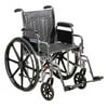 Drive Medical Sentra EC Heavy Duty Wheelchair, Detachable Full Arms, Swing away Footrests, 20" Seat