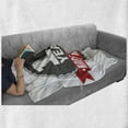 thumbnail image 6 of 15th Birthday Soft Flannel Fleece Throw Blanket, 15 Years Emblem and Celebration in Vintage Style Design, Cozy Plush for Indoor and Outdoor Use, 70" x 90", Red Grey and White, by Ambesonne, 6 of 6