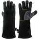 thumbnail image 1 of Guantes extremadamente resistentes al fuego y al calor, de cuero con costuras de kevlar, perfectos para chimenea, estufa, horno, parrilla, soldadura, barbacoa, MIG, rejilla para ollas, etc., 1 of 5