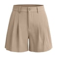 thumbnail image 4 of Women's Wide Leg Dress Casual Summer High Waisted Pleated Shorts with Pockets for Business Work XL, 4 of 5