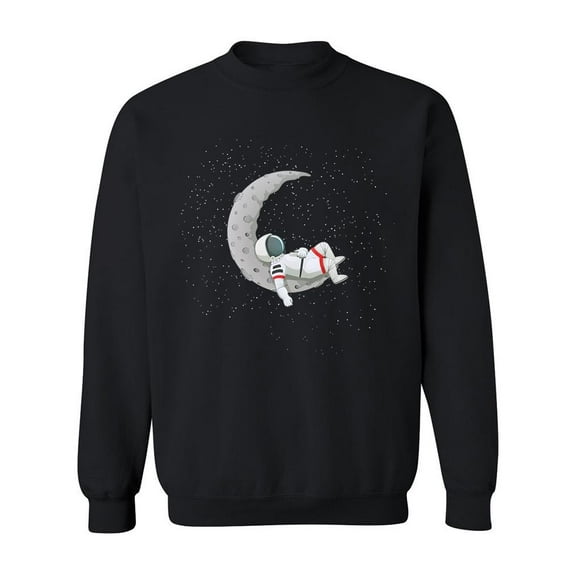 Astronaut Sleeping On The Moon Sweatshirt Men -Image by Shutterstock, Male 5X-Large