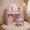 Pink, variant on AILEEKISS Vanity Table Set with Flip Desktop, Pretend Play Makeup Table with Drawers, Pink