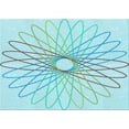 thumbnail image 1 of Ahgly Company Indoor Rectangle Patterned Electric Blue Area Rugs, 7' x 10', 1 of 6