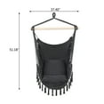 thumbnail image 4 of Tcbosik Outdoor Large Hammock Swing Chair with Cushion and Tassel for Indoor Outdoor Garden Camping, Max 264lbs, Gray, 4 of 9
