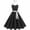 Black, variant on Vintage Polka Dot Halter Swing Dress with Bow Belt - Waist-Cinching Sweetheart Neckline Retro Dress for Cocktail Parties, Social Events, and Fun Nights