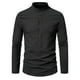 thumbnail image 1 of Camisas Para Hombre Manga Larga Camisa casual de manga corta con cuello de cárdigan para hombre (Black, XXL), 1 of 4