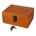 thumbnail image 1 of Caja de madera para recuerdos, caja para baratijas, con cerradura, multiusos, diseño antiguo con llaves 25x195x117cm, 1 of 9