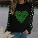 thumbnail image 1 of TaTaai St Patricks Day Sweatshirt Women Shamrock Long Sleeve Shirt Irish Festival Holiday Crewneck Causal Top Gift, 1 of 5