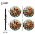 thumbnail image 2 of Battery Operated Wall Clocks with Non-Ticking Sweep Movement,Modern Round Clock Decorative for Bedroom,Office-Octopus Surrounded By Ocean Map(14inch), 2 of 4