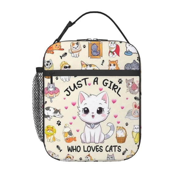 Cat Lunch Bag Portable Thermal Lunch Box for Men and Women