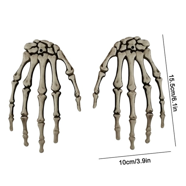 Halloween Skeleton Hands, Fake Human Hand Bone with Plastic Fake Human Hand  for Halloween Decoration Terror Scary Props