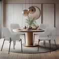 thumbnail image 4 of Silla de Comedor SHCOLA 3038 Mundo In Asiento Acolchonado en Tela Bouclé Blanca Estructura Metálica Resistente Diseño Moderno, 4 of 6