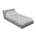 thumbnail image 2 of Ambesonne Flower Fitted Sheet & Pillow Sham Set, Cat Kitten Cartoon, Twin, White, 2 of 2