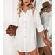 thumbnail image 4 of Vestido camisero casual Nikou para mujer con solapas abotonadas y puños vueltos, 4 of 8