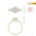 thumbnail image 4 of ANGARA Natural 0.11 Ct. Diamond Halo Engagement Ring in 14K Yellow Gold for Women (Ring Size: 3), 4 of 9