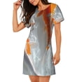 thumbnail image 2 of Bingfone Koi Fish Water Nightgowns for Women Sleep Shirts Short Sleeve Nightshirt Pullover Nightdress Soft Sleepwear, 2 of 6