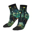 thumbnail image 3 of Salouo Mystical Black Cat Fireflies Pattern Unisex Middle Tube Socks,Middle-Finger Knee High Socks Over The Calf Tube Stocking Crew Stockings for Women and Men Tube Socks, 3 of 8