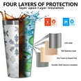 thumbnail image 3 of 16oz Tumblers Blue Christmas Snowflake Pattern Stainless Steel Vacuum Insulated Double Wall Travel Tumbler Cups Mug with Lid and Straw,Cleaning Brush for Coffee,Tea, 3 of 4