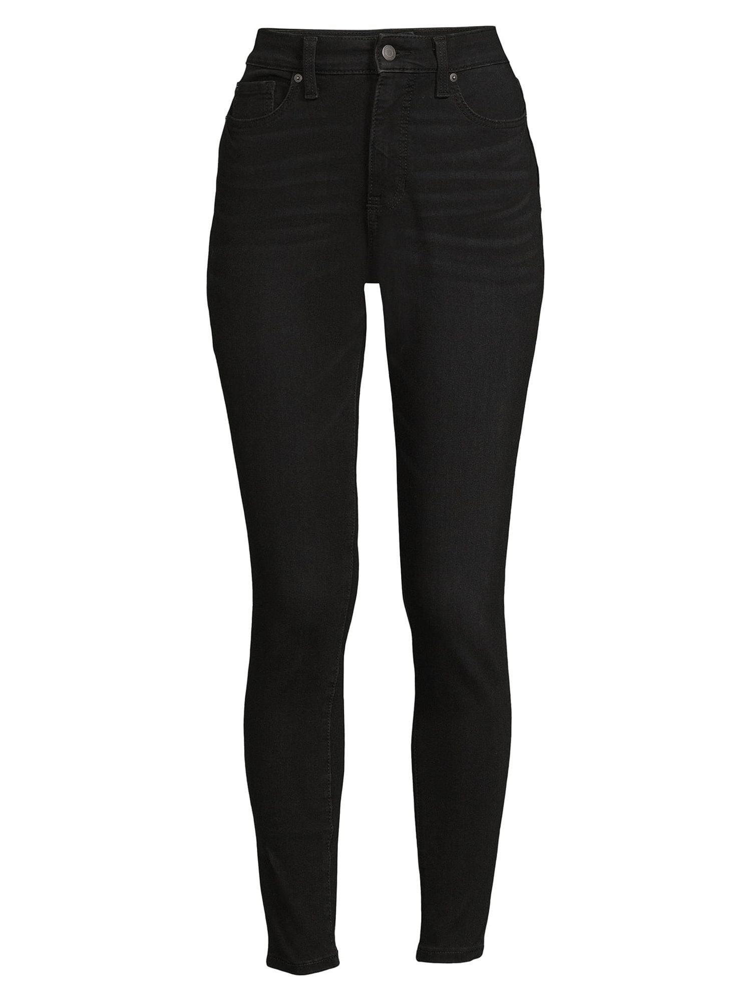 Time and Tru Women's High Rise Curvy Skinny Jeans, Available in Regular and Short Inseams, Sizes 0-22