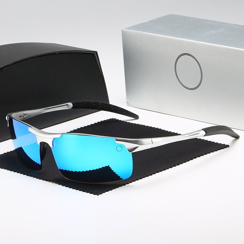 Mens Minimalist Aluminum Magnesium Polarized Sunglasses for Men, Driving, Fishing, Travel, Outdoor Sports and Parties
