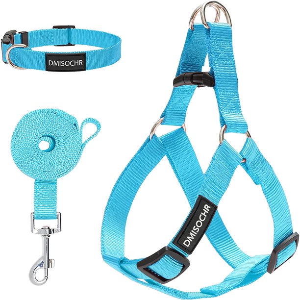 DMISOCHR Dog Harness and Leash Set with Collar Step in No Pull Dog