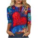 thumbnail image 1 of Blusa informal de manga larga con cuello redondo y estampado de amor para mujer Fridja  hkj2735, 1 of 5