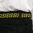 thumbnail image 4 of Buckle-Down Belt, Seatbelt Buckle Belt, Greek Key Black Olive, Youth 22 to 32 Inches, 4 of 9