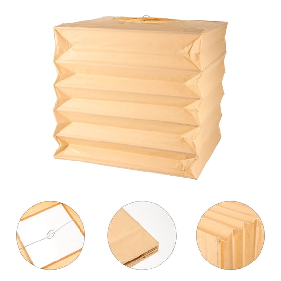 Tineasur Decorative Pendant Lamp Lampshade Paper Beige for Hotel 1Pcs
