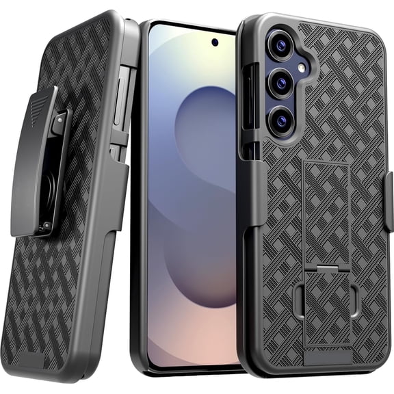 for Samsung S25 Case,Belt Clip Holster Combo Shell With Kickstand Rotating Swivel Rugged Shockproof Phone Case Cover For Galaxy S25 6.2"