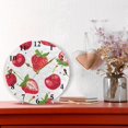 thumbnail image 6 of Cherry and Strawberry Black 10 inch Wall Clocks Non Ticking Easy to Read Battery Decorative for Home Bathroom Kitchen Bedroom Living Room, 6 of 8